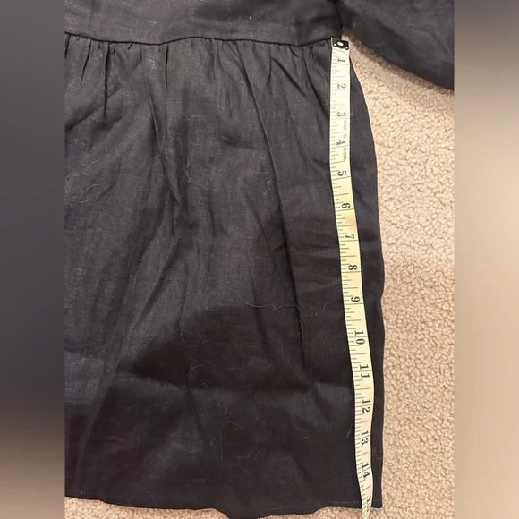 DISSH 100% Linen Black Hali Sleeved Top, Size 6 - Picture 7 of 9